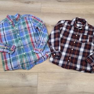 Polo by Ralph Lauren Kids Plaid Button-Down Shirts - Blue and Brown